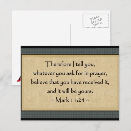 Mark 11:24: Postkarte (Vorne/Hinten)