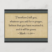 Mark 11:24: Postkarte (Vorderseite)