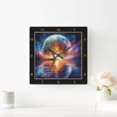 Mark 11:24 Prayerful Time: Personalisiert Scriptur Quadratische Wanduhr (Zuhause)