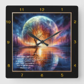 Mark 11:24 Prayerful Time: Personalisiert Scriptur Quadratische Wanduhr (Vorderseite)