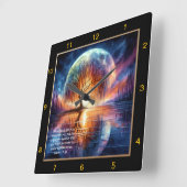 Mark 11:24 Prayerful Time: Personalisiert Scriptur Quadratische Wanduhr (Winkel)