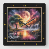 Mark 11:24 Spiritueller Ausdruck: Personalisiertes Quadratische Wanduhr (Vorderseite)