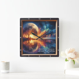 Mark 11:24 Uhr: Personalisierte Christliche Gif Quadratische Wanduhr