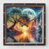 Mark 11:24 Vertrauenswürdige Personalisierte Glaub Quadratische Wanduhr (Vorderseite)