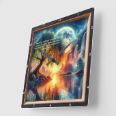 Mark 11:24 Vertrauenswürdige Personalisierte Glaub Quadratische Wanduhr (Winkel)