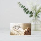 Mark 11:24 Was auch immer du im Gebetsstipendium f Visitenkarte (Stehend Vorderseite)