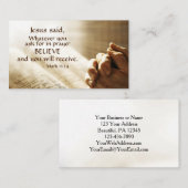 Mark 11:24 Was auch immer du im Gebetsstipendium f Visitenkarte (Vorne/Hinten)