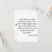 Mark 11:25 KJV Bible Verse Flat Greeting Card Karte (Vorderseite/Rückseite Beispiel)