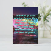 Mark 11:25 KJV Bible Verse Pic Flat Begrüßung Karte (Stehend Vorderseite)