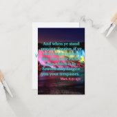 Mark 11:25 KJV Bible Verse Pic Flat Begrüßung Karte (Vorderseite/Rückseite Beispiel)