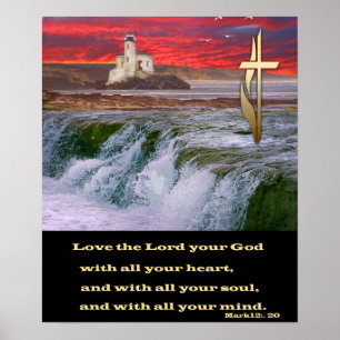 Mark 12:20 Liebe, der Herr, dein Gott, Plakate