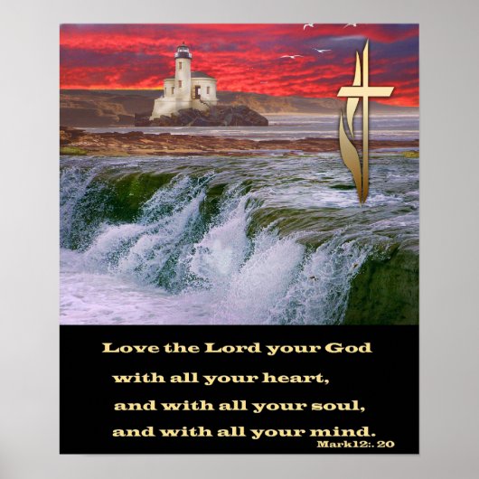 Mark 12:20 Liebe, der Herr, dein Gott, Plakate (Vorne)