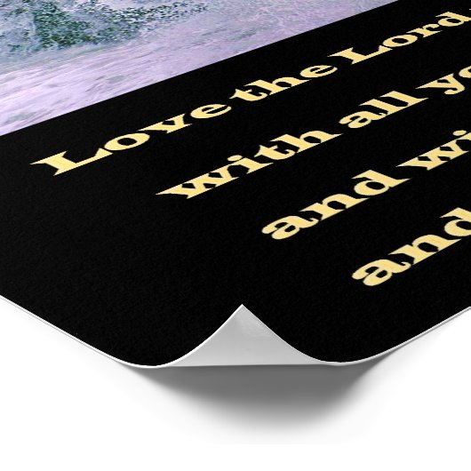 Mark 12:20 Liebe, der Herr, dein Gott, Plakate (Ecke)