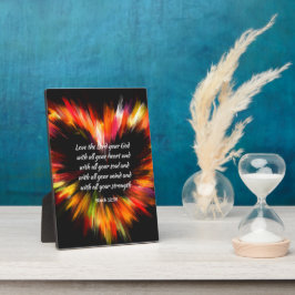 Mark 12:30 Liebe des Herrn mit deinem ganzen Herze Fotoplatte