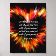 Mark 12:30 Liebe des Herrn mit deinem ganzen Herze