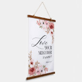 Mark 12:31 Liebe Ihrer Nachbarschaftsblütenschrift Wandteppich Mit Holzrahmen (Gewinkelt)