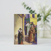 Mark 12:41-44 Eine Witwe gibt alles, was sie hat P Postkarte (Stehend Vorderseite)