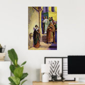 Mark 12:41-44 Eine Witwe gibt alles, was sie hat, Poster (Heimbüro)