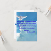 Mark 13:32 KJV Bible Verse Pic Flat Grußkarte Karte (Vorderseite/Rückseite Beispiel)