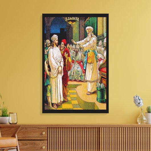 Mark 14:53-65 Jesus vor der Leinwand des Hauptprie (Insitu (Wohnzimmer))