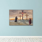 Mark 15:39 (am Kreuz) Leinwanddruck (Insitu (Holzboden))