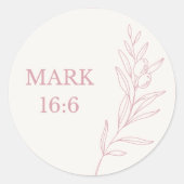 Mark 16:6 Bible Verse Sticker (Vorderseite)