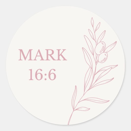 Mark 16:6 Bible Verse Sticker (Vorderseite)