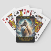 Mark 1:13 (NIV) Polar Bear Journey AI Art Spielkarten (Rückseite)