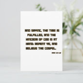 Mark 1:15 KJV Bible Scripture Begrüßung Karte (Stehend Vorderseite)