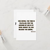 Mark 1:15 KJV Bible Scripture Begrüßung Karte (Vorderseite/Rückseite Beispiel)