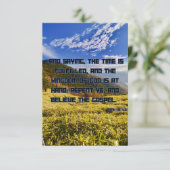 Mark 1:15 KJV Bible Scripture Pic Begrüßung Karte (Stehend Vorderseite)