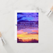 Mark 1:2 KJV Bibelverse Pic Flat Greeting Card Karte (Vorderseite/Rückseite Beispiel)