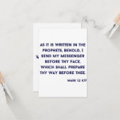 Mark 1:2 KJV Bible Verse Flat Greeting Card Karte (Vorderseite/Rückseite Beispiel)