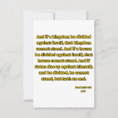 Mark 3:24-26 KJV Bible Scripture Gruß Karte (Vorderseite)