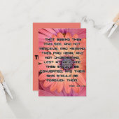 Mark 4:12 KJV Bible Scripture Pic Begrüßung Karte (Vorderseite/Rückseite Beispiel)