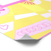 Mark 4:35 Bohemisch Chintz Illustration Yellow Pin Poster (Ecke)