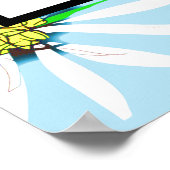 Mark 4:35 Bold Daisies - Pastellblau Gelb Poster (Ecke)