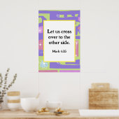 Mark 4:35 Ethnic Print Green Lila 2 Poster (Küche)