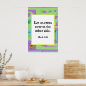 Mark 4:35 Ethnic Print Green Lila Poster (Küche)