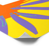 Mark 4:35 Fett Daisies - Gelborange Lila Poster (Ecke)