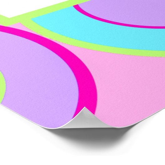 Mark 4:35 Lilac und türkisfarbene Donuts mit Füllu Poster (Ecke)