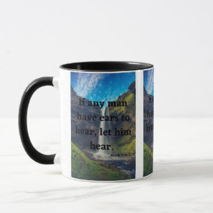 Mark 7:16 KJV Bible Scripture Pic Zwei-Tone-Tasse Tasse