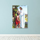 Mark 8:22-26 Jesus heilt eine Leinwand des Blinden (Insitu (Holzboden))