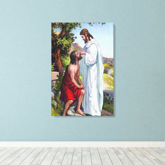 Mark 8:22-26 Jesus heilt eine Leinwand des Blinden (Insitu (Holzboden))