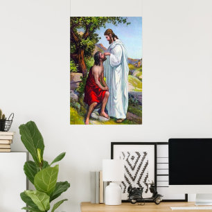 Mark 8:22-26 Jesus heilt einen Blinden Mann Poster