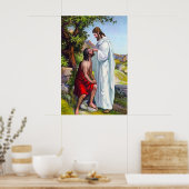 Mark 8:22-26 Jesus heilt einen Blinden Mann Poster (Küche)