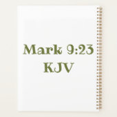 Mark 9:23 Bible Verse Kalender Planer (Rückseite)