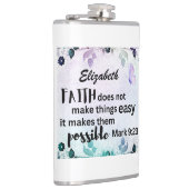 Mark 9:23 Der Glaube macht Dinge möglich Flachmann (Rechts)