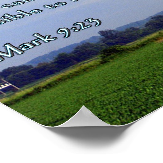 Mark 9:23 Regenbogen Poster (Ecke)