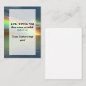 Mark 9:24 Herr, ich glaube; hilf dir, meinen Ungla Begleitkarte (Vorne/Hinten)